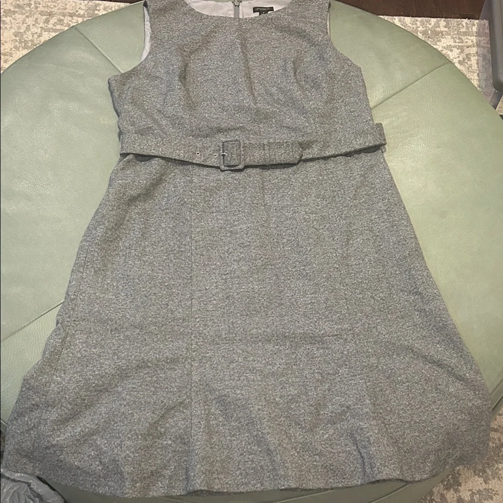 Ann Taylor Factory Gray Belted Mini Dress - Picture 1 of 4